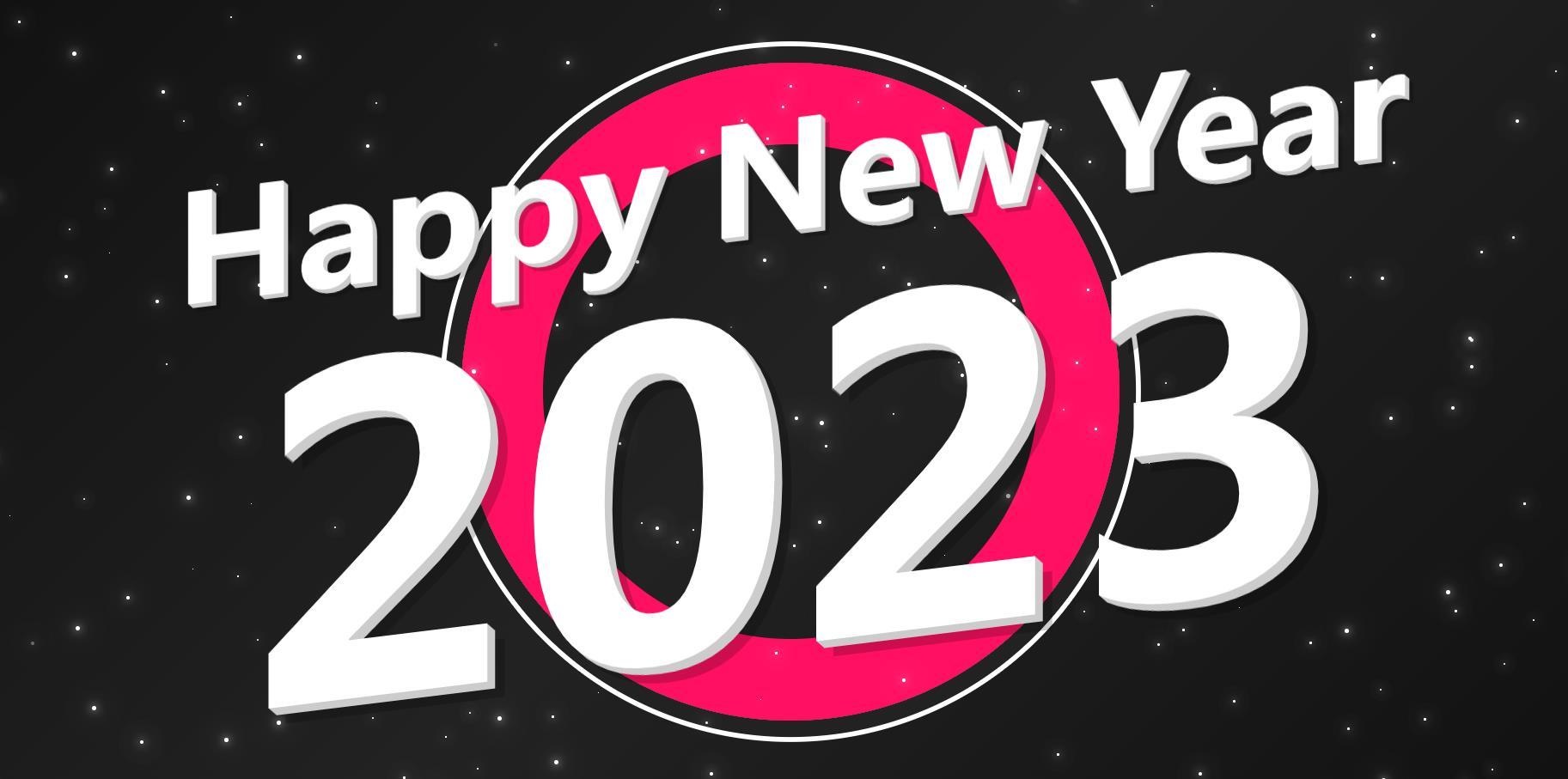 js+css3全屏2023新年快乐动画特效