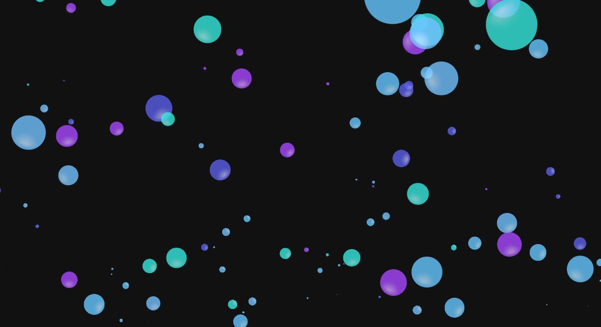 js+css3彩色气泡浮动上升动画特效