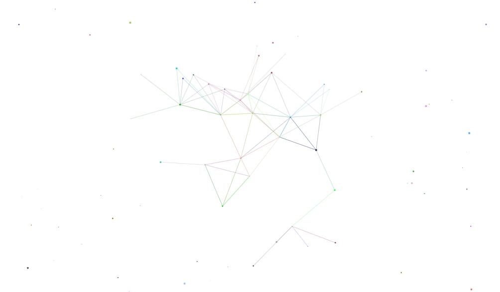 html5 canvas彩色网状线条粒子动画特效