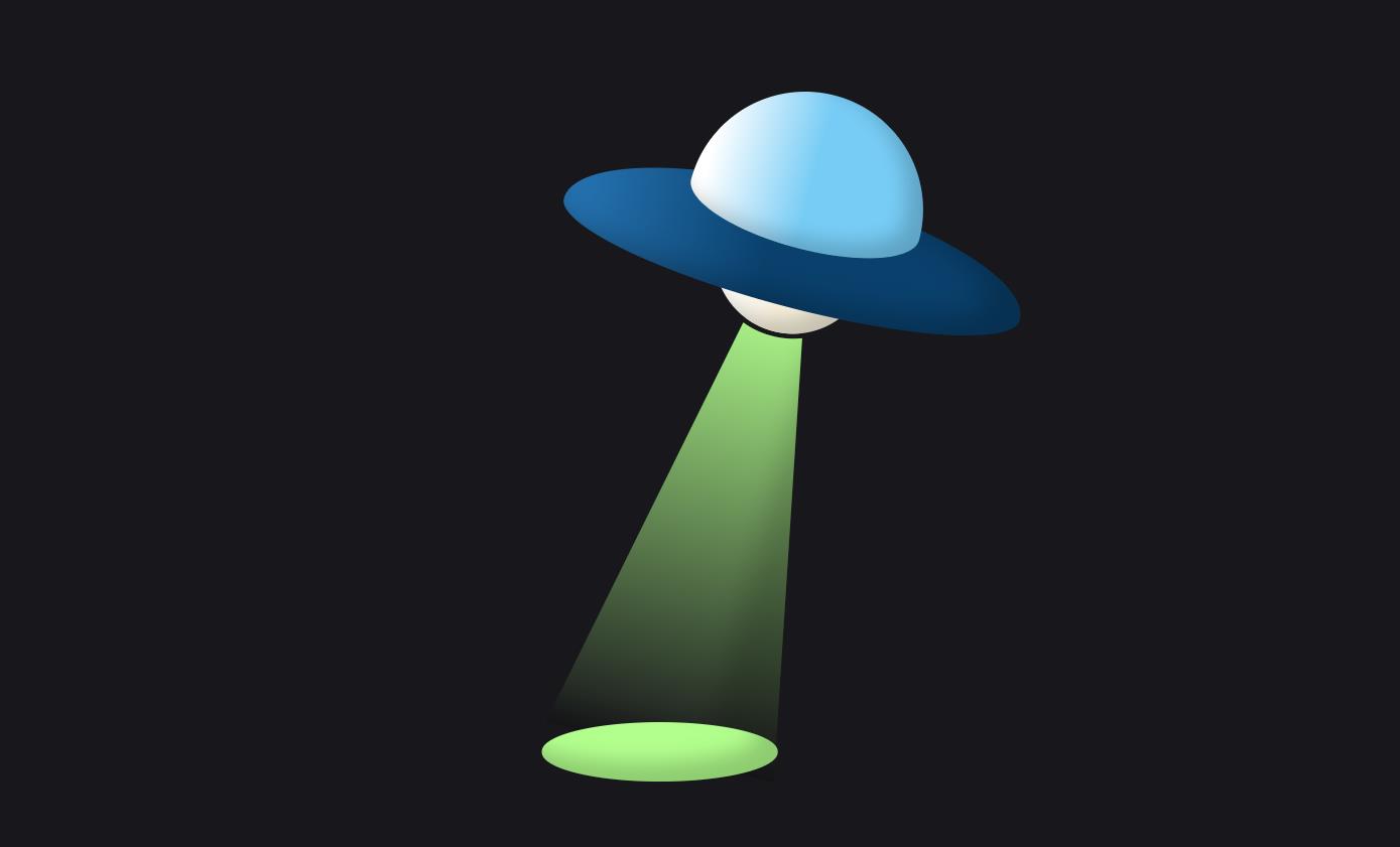 css3外星UFO飞碟图形特效