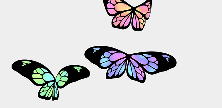 HTML5 Canvas绘制漂亮的蝴蝶飞舞动画特效