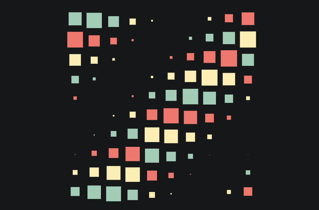 CSS3彩色矩阵方块波浪动画特效