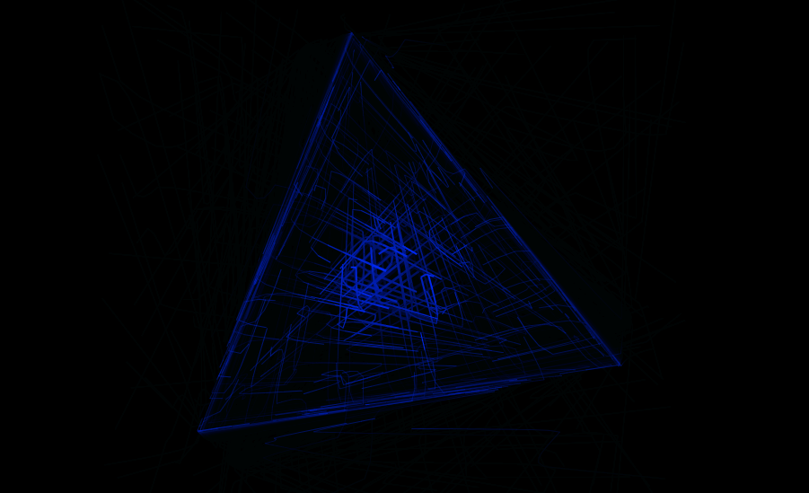 HTML5 Canvas科技感三角形二维动画特效
