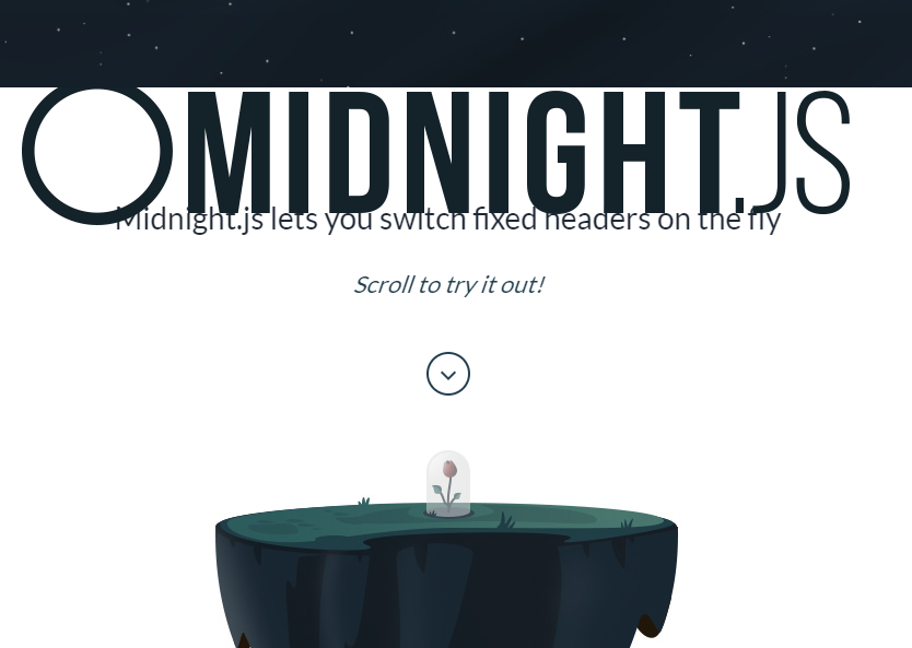 jquery 고정 제목 제어 플러그인 Midnight.js