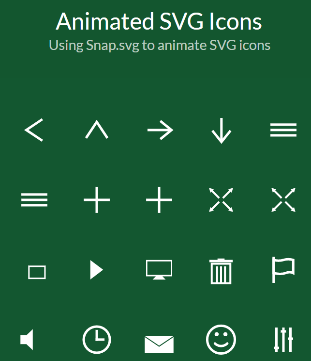 超実用的な SVG ダイナミック アイコン AnimatedSVGIcons