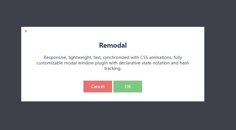 jQuery对话框、模态窗插件Remodal
