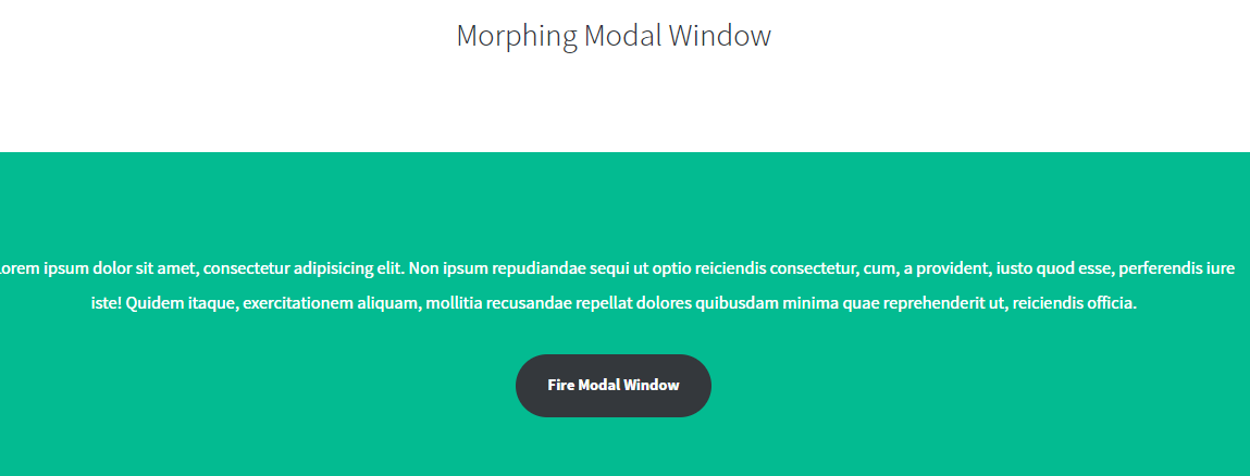 CSS deformation pop-up window effect mphingmodalwindow