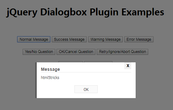 jquery弹出框插件dialogbox