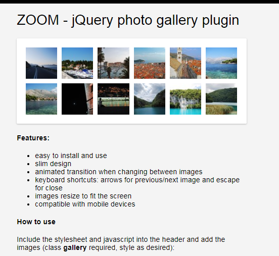 ZOOM photo album plug-in