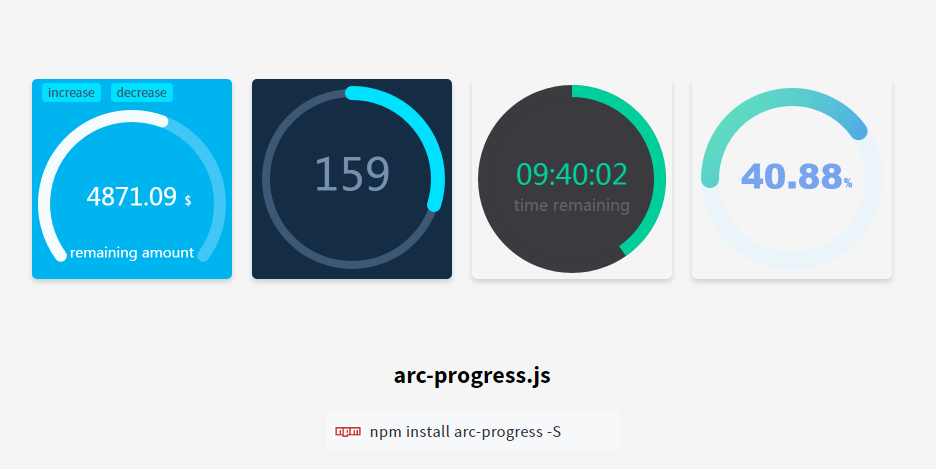 圓弧形進度條外掛arc-progress.js