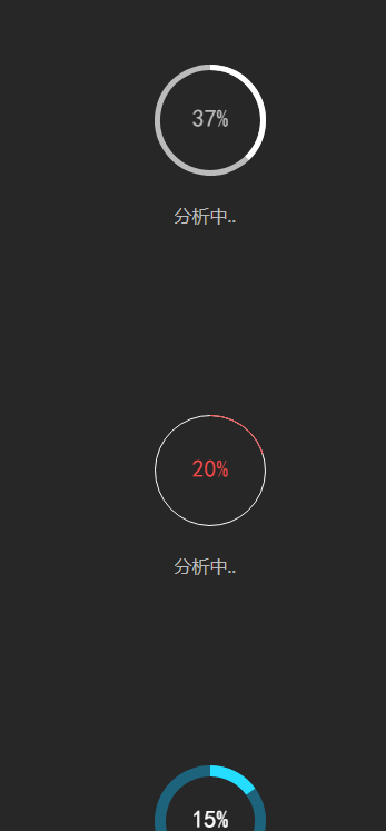 Parameterizable circular dynamic percentage plug-in progress.js