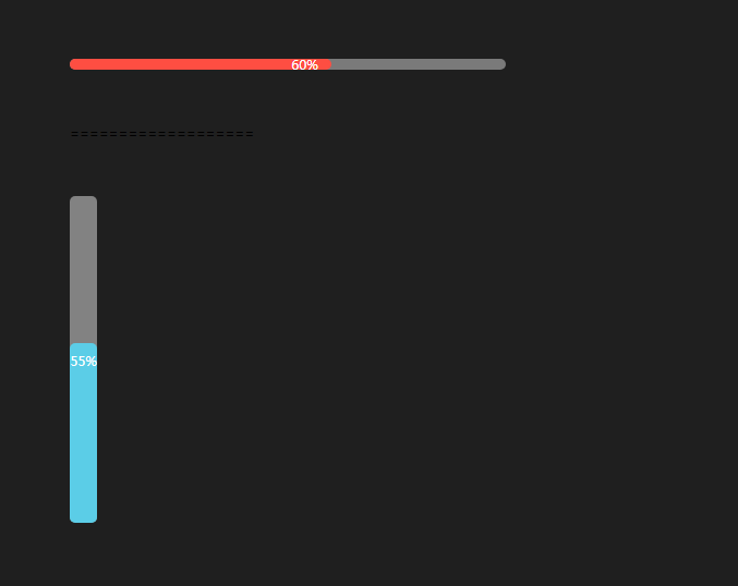 Effets plug-in de barre de progression horizontale et verticale