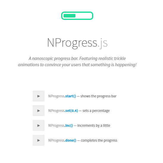 nprogress.js页面加载进度条效果