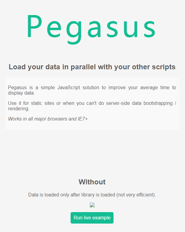 让Javascript加载更快的Pegasus