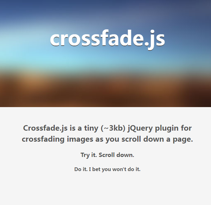 Plugin de fondu d'image crossfade.js