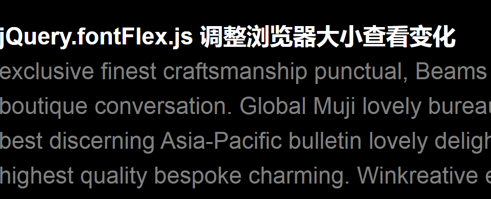 Text automatic resizing plug-in fontFlex