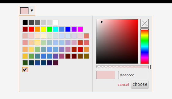 Plugin de sélection de couleurs Spectrum