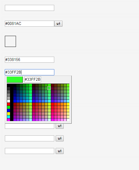 Plug-in de sélecteur de couleurs bigcolorpicker