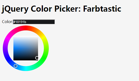 Color picker plugin Farbtastic