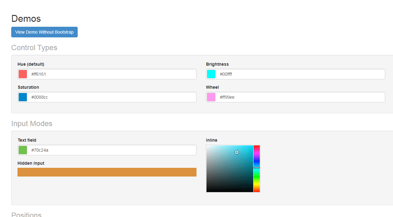 カラーピッカー jQuery MiniColors