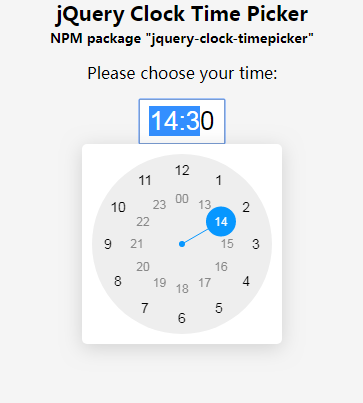 Plug-in d'horloge Clock Timepicker