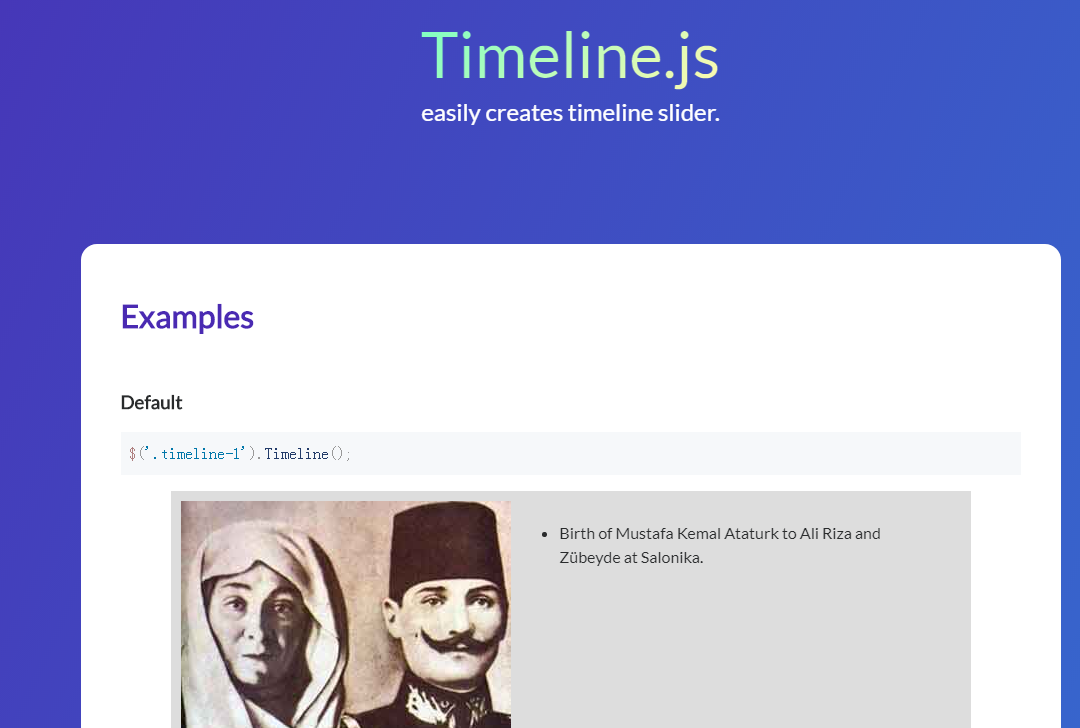 时间轴插件timeline.js