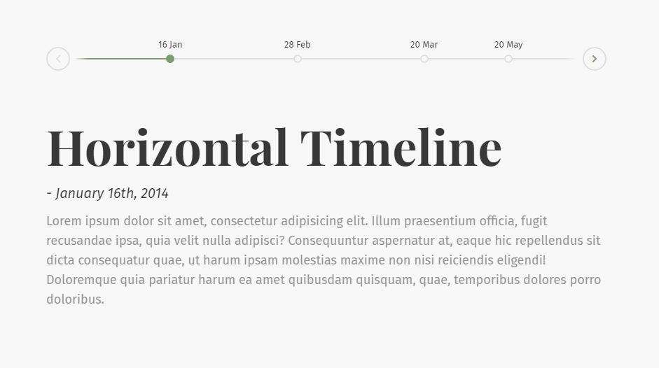 水平时间轴Hizontal Timeline