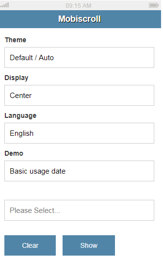 Mobiscroll jquery 정식 버전