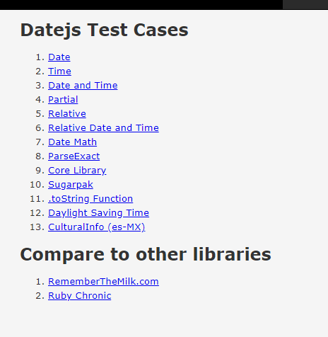 JavaScript 날짜 처리 라이브러리 Datejs.js