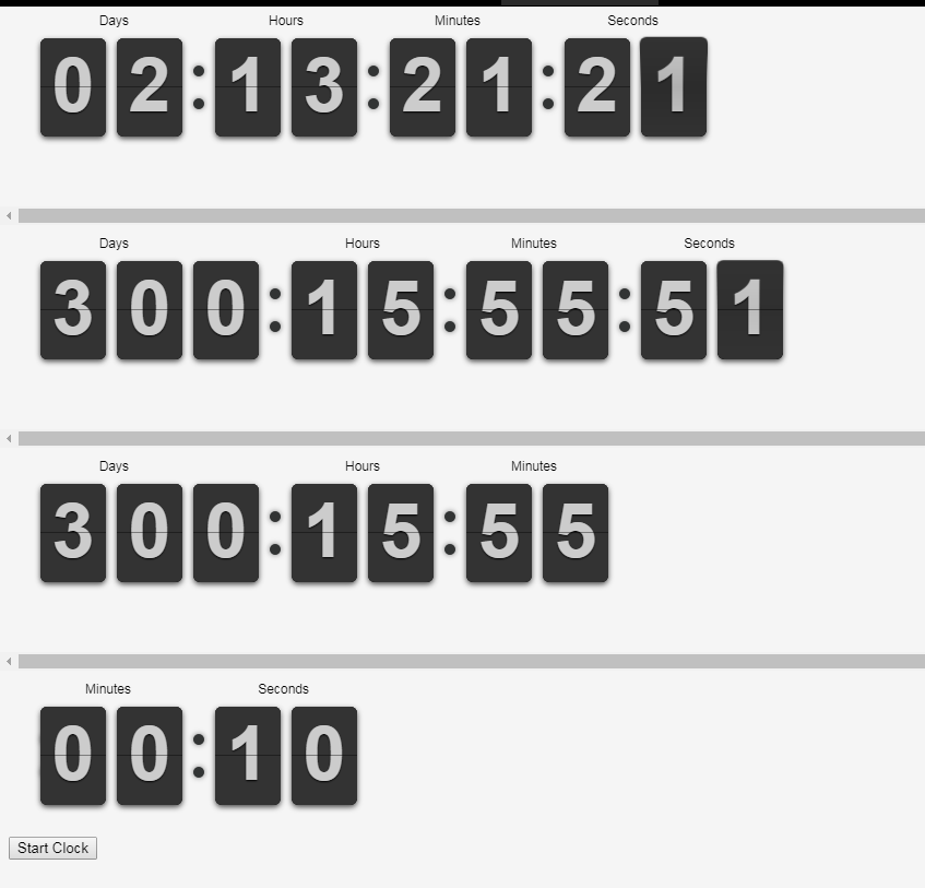 Digital scrolling plug-in FlipClock.js