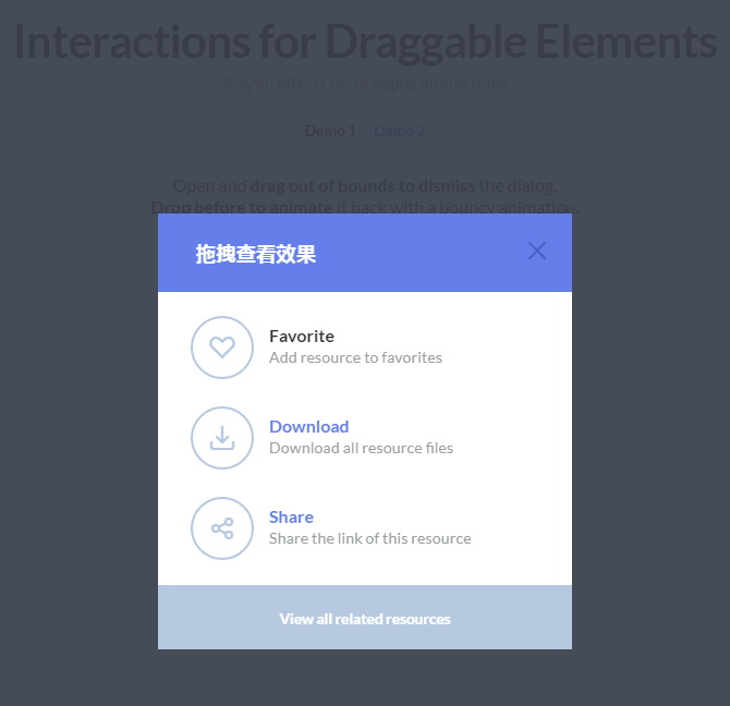 Interaction of draggable elements