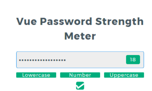 Vue password strength