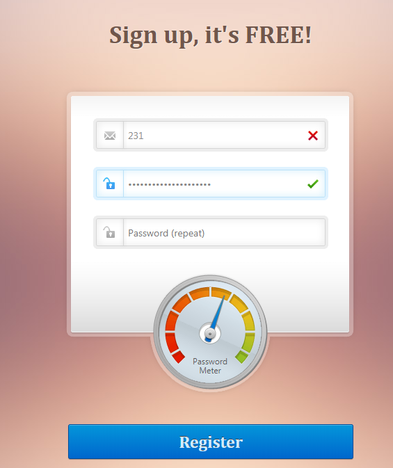 Password strength indicator