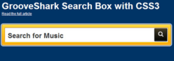 带有凹槽的搜索框-GROOVESHARK SEARCH WITH CSS3