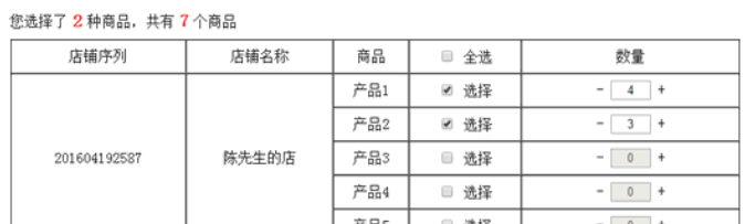 jQuery購物車加減功能插件