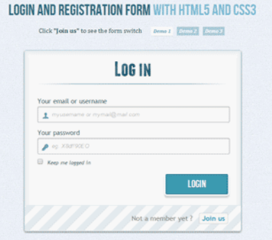 登录页面和注册页面 login register