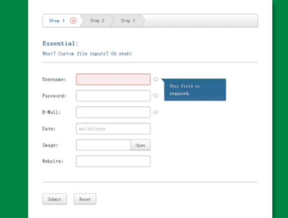 pemalam pengesahan pendaftaran jquery Borang Ideal