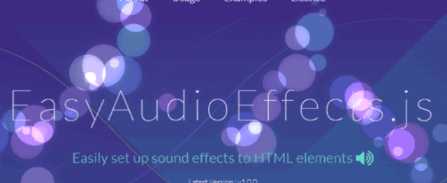HTML元素音频特效插件EasyAudioEffects.js