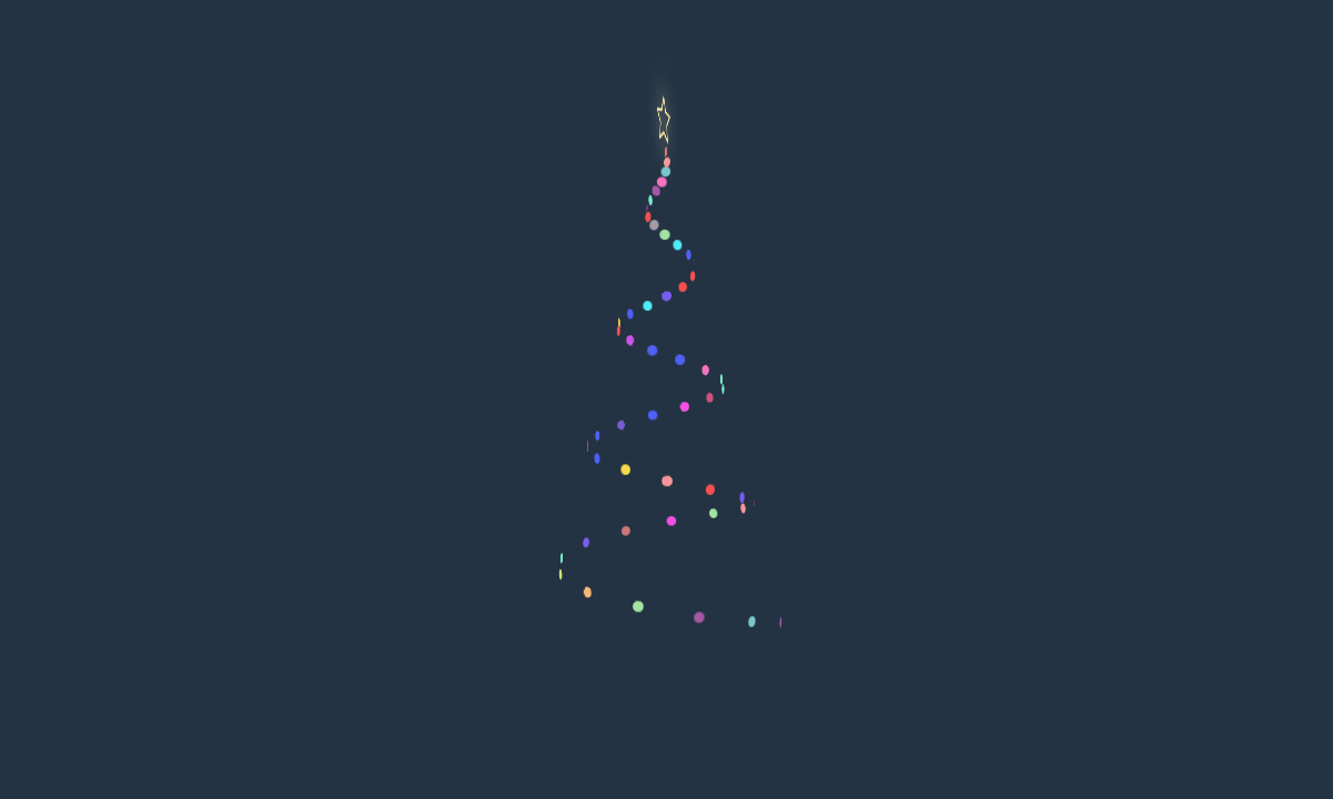 彩带圣诞树旋转动画特效