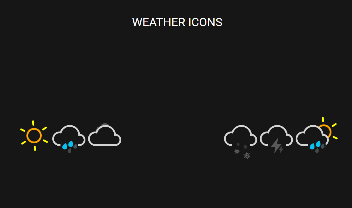 css3简易的天气图标动画特效