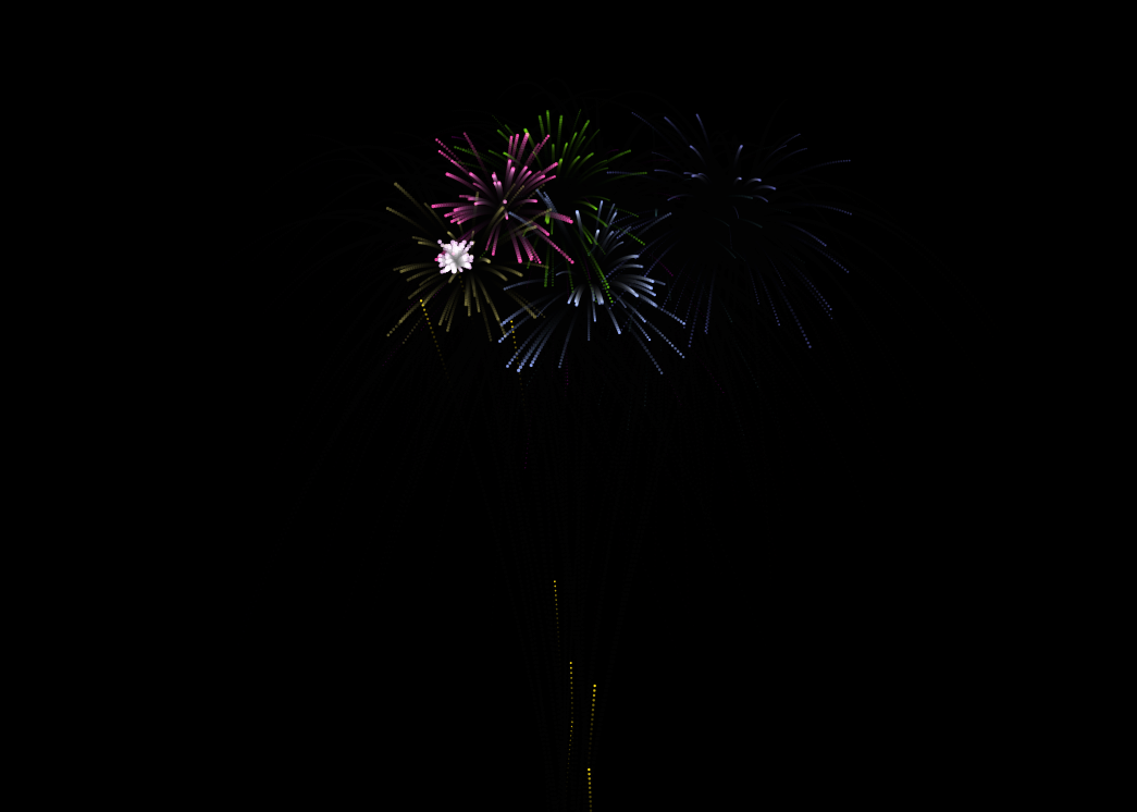 Beautifully blooming fireworks animation special effects in the web version