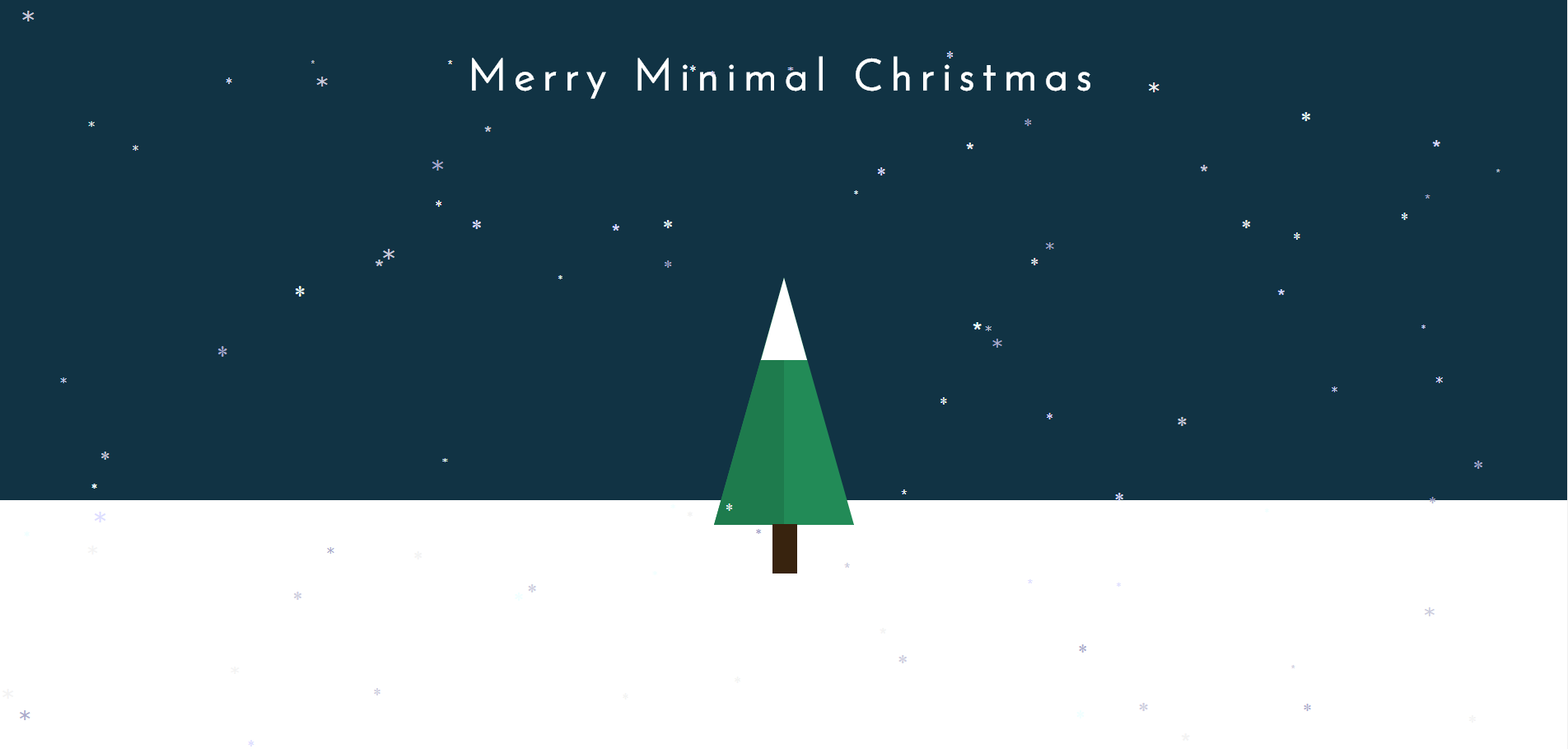 Beautiful snowing animation for Christmas