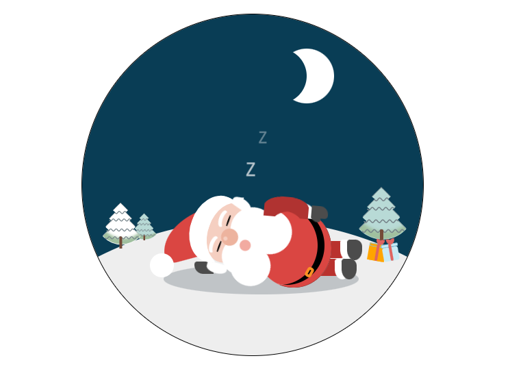沉睡的圣诞老人动画背景