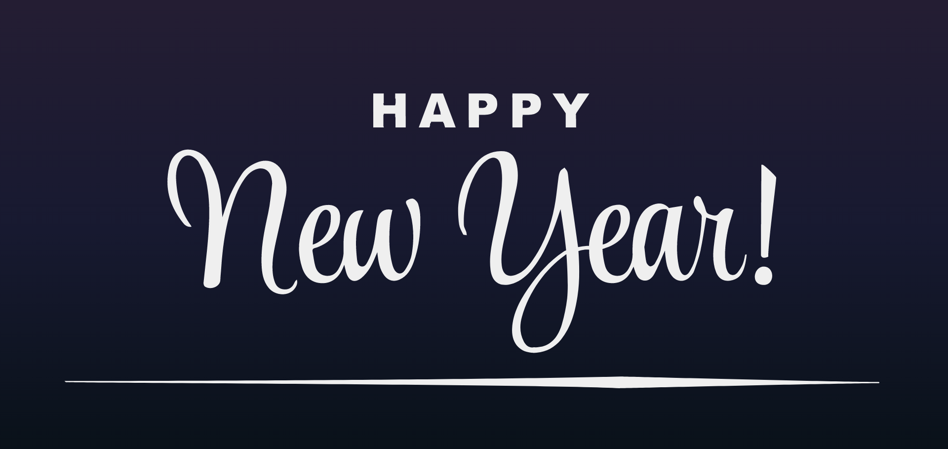 Dynamic handwritten Happy New Year text effect