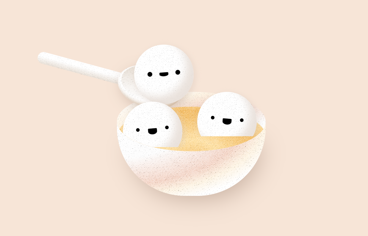 css3 spoon scooping up glutinous rice balls animation special effects