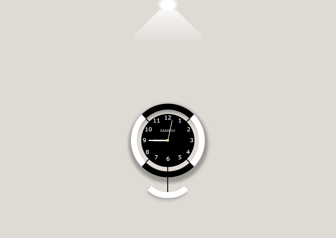 Effet d'horloge js simple