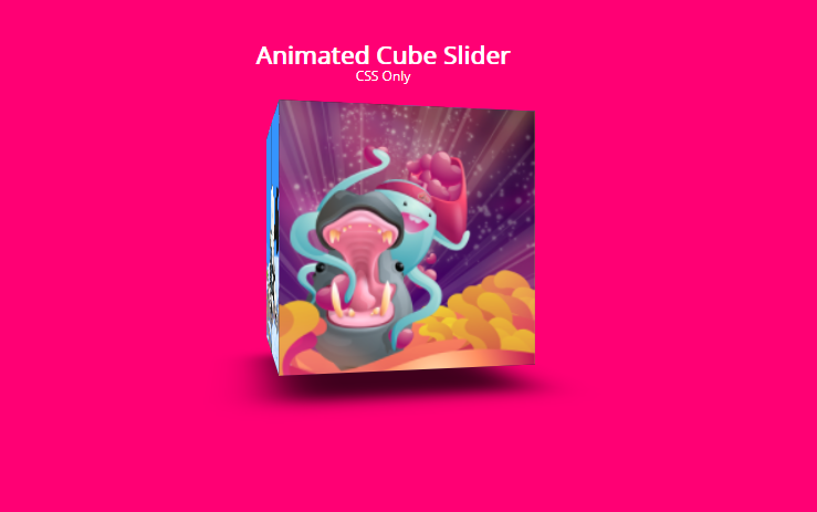 CSS3 3D cube focus map switching animation