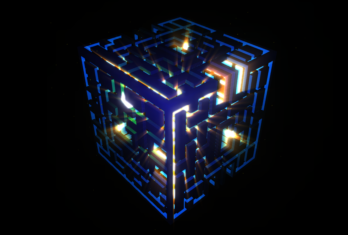 立体方块迷宫动画特效
