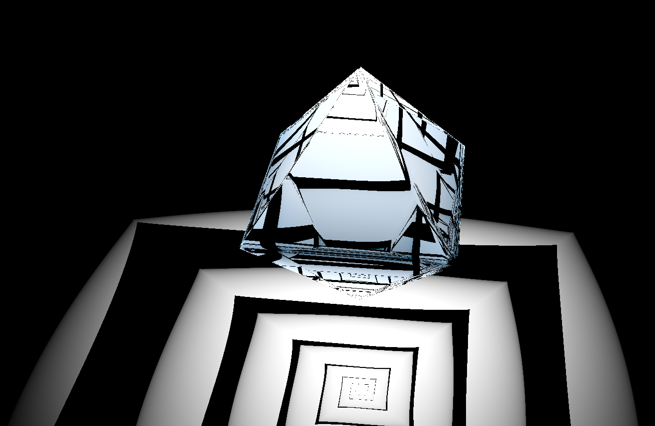 3d旋轉的玻璃反光折射陰影動畫特效