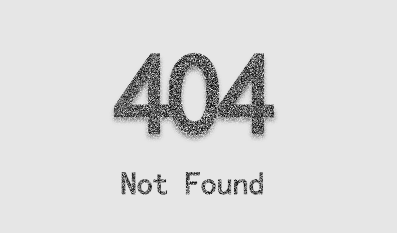 404错误页面黑白点抖动动画特效